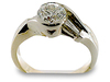 1.20 Carat Round Baguette Channel Diamond Engagement Ring