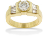 Baguette Round Diamond Engagement Ring