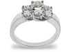 Oval Three Stone Diamond Engagement Ring