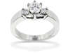 0.74 Carat Three Stone Round Diamond Engagement Ring