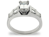 1.25 Carat Baguette Emerald Cut Diamond Engagement Ring