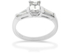 1.05 Carat Emerald Baguette Diamond Engagement Ring
