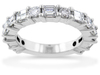 Prong Round Emerald Cut Diamond Wedding Band