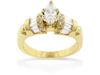2.11 Carat Marquise Baguette Diamond Engagement Ring