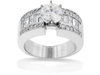 2.74 Carat Baguette Invisible Pave Diamond Engagement Ring