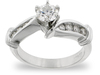 0.98 Carat Buckle Round Channel Set Diamond Engagement Ring