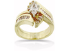 0.80 Carat Marquise Baguette Diamond Engagement Ring