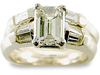 1.98 Carat Emerald Cut Diamond Engagement Ring