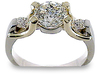 1.25 Carat Round Three Stone Diamond Engagement Ring