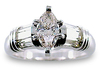 1.10 Carat Marquise Baguette Diamond Engagement Ring
