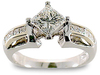 1.40 Carat Channel Princess Cut Diamond Engagement Ring