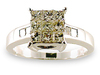 Princess Invisible Illusion Diamond Engagement Ring