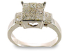 1.30 Carat Princess Invisible Illusion Diamond Engagement Ring