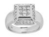 Princess Invisible Pave Diamond Anniversary Ring
