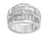 Invisible Baguette Diamond Anniversary Ring