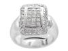 Princess Invisible Pave Diamond Anniversary Ring