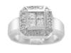 Princess Invisible Pave Diamond Anniversary Ring