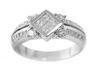 Princess Invisible Pave Diamond Anniversary Ring