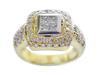 Princess Invisible Pave Diamond Anniversary Ring