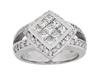 Invisible Pave Diamond Anniversary Ring
