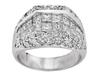 Princess Invisible Pave Diamond Anniversary Ring