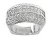 Princess Invisible Pave Diamond Anniversary Ring
